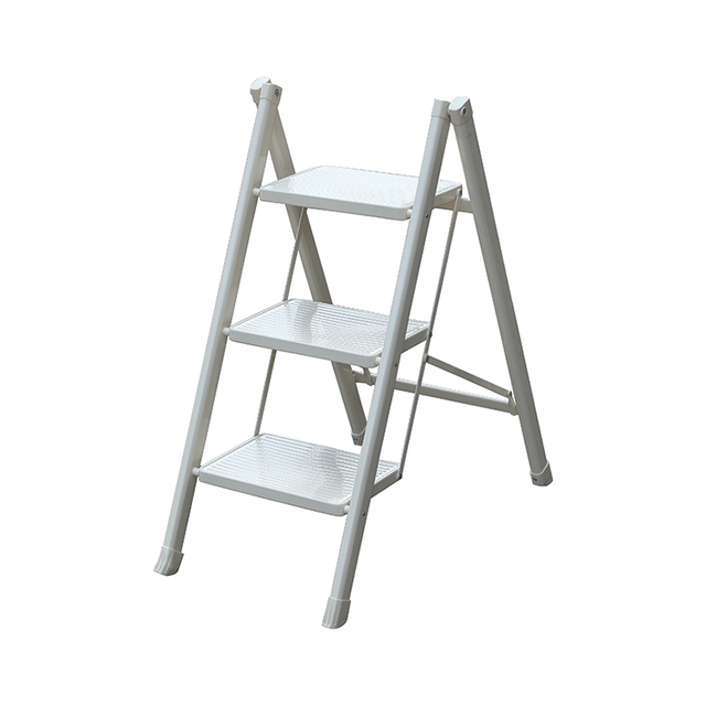 Household Folding Steel Ladder (3-Step, No Handrail)