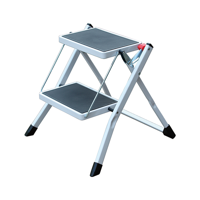 Household Folding Steel Ladder (2-Step, No Handrail)
